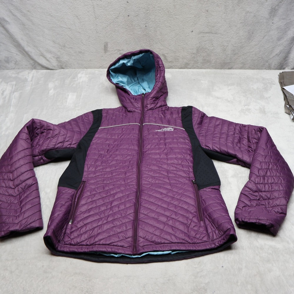 Altra Jacket Women Medium Purple Uintah Micropuff Insulated Light Running Puffer